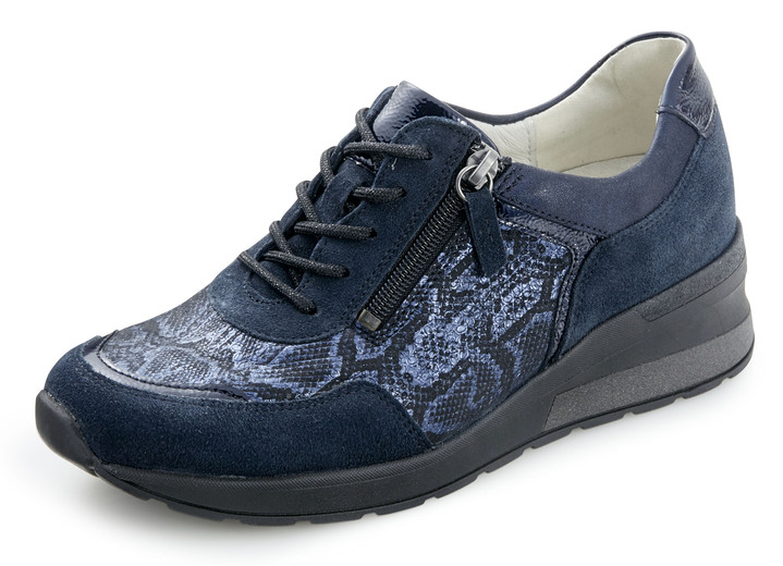 Komfortschuhe - Waldläufer, bequeme Damen-Schnürschuhe, Weite H, mit herausnehmbarem Fußbett, in Größe 4 1/2 bis 9, in Farbe EISGRAU-SILBER Ansicht 7