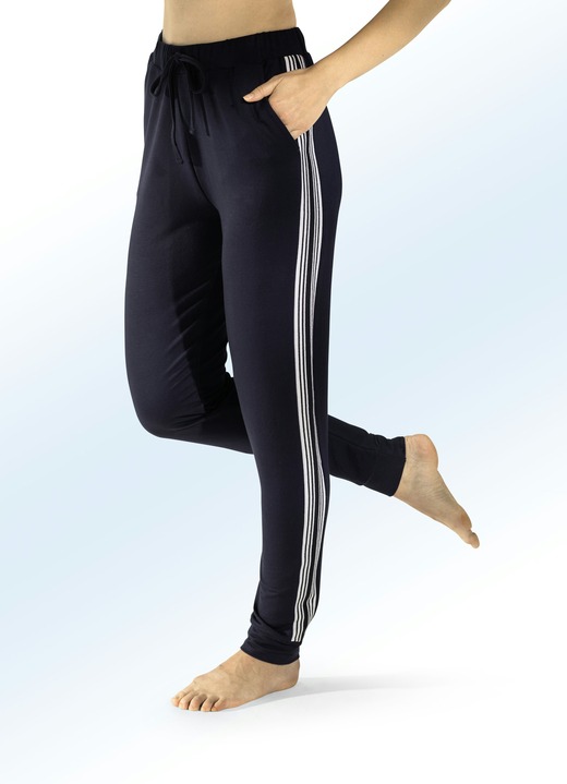 Freizeithosen - Hose mit Dehnbund rundum Ansicht 3 Freizeithosen - Hose mit Dehnbund rundum, in Größe 018 bis 054, in Farbe MARINE Ansicht 3