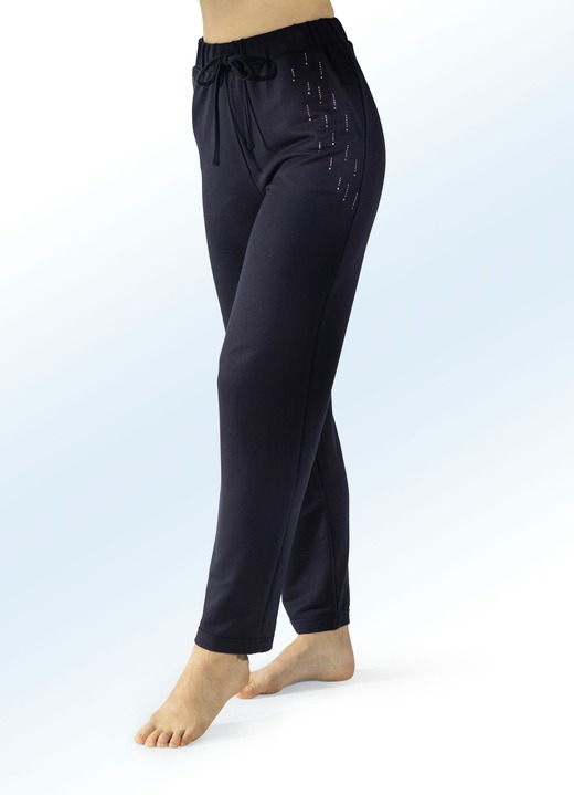 Freizeithosen - Hose mit Nietenzier, in Größe 018 bis 054, in Farbe SCHWARZ Ansicht 3