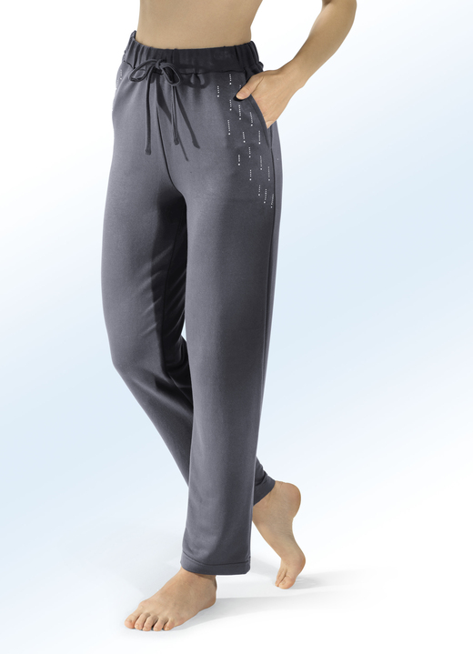 Freizeithosen - Hose mit Nietenzier, in Größe 018 bis 054, in Farbe SCHWARZ Ansicht 5