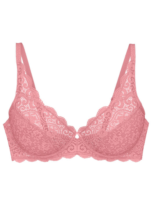 Bügel-BH - Triumph Amourette Bügel-BH aus zarter Elastikspitze, in Größe 075 bis 100, in Cup D, in Farbe BLEU Ansicht 28