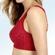 Soft-BH - Miss Mary BH mit unterlegter Elastikspitze im Vorderteil – Farbe ROT – Ansicht 2 Soft-BH - Miss Mary BH mit unterlegter Elastikspitze im Vorderteil, in Größe 075 bis 110, in Cup G, in Farbe BEIGE – Farbe ROT – Ansicht 2