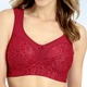 Soft-BH - Miss Mary BH mit unterlegter Elastikspitze im Vorderteil – Farbe ROT – Ansicht 1 Soft-BH - Miss Mary BH mit unterlegter Elastikspitze im Vorderteil, in Größe 075 bis 110, in Cup G, in Farbe BEIGE – Farbe ROT – Ansicht 1