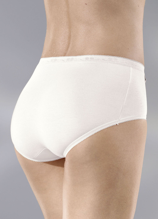 Slips - Sloggi Basic+ Midi Dreierpack Slips, in Größe 036 bis 050, in Farbe 1X BLEU, 1X MARINE, 1X WEISS Ansicht 10