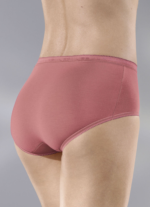 Slips - Sloggi Basic+ Midi Dreierpack Slips, in Größe 036 bis 050, in Farbe 1X BLEU, 1X MARINE, 1X WEISS Ansicht 9