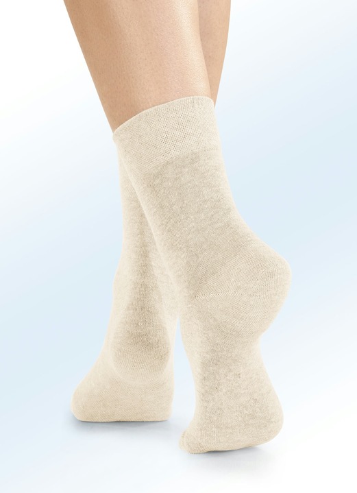 Strümpfe - Viererpack Socken mit BIO-Baumwolle, in Größe 1 (Schuhgr. 35-38) bis 3 (Schuhgr. 43-46), in Farbe 4X WEISS Ansicht 5