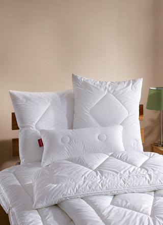 Bettwaren - Kopfkissen mit Reißverschluss, in Größe 120 (80/80 cm) bis 121 (40/80 cm), in Farbe WEISS