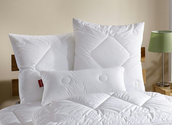 Bettwaren - Kopfkissen mit Reißverschluss, in Größe 120 (80/80 cm) bis 121 (40/80 cm), in Farbe WEISS Ansicht 2