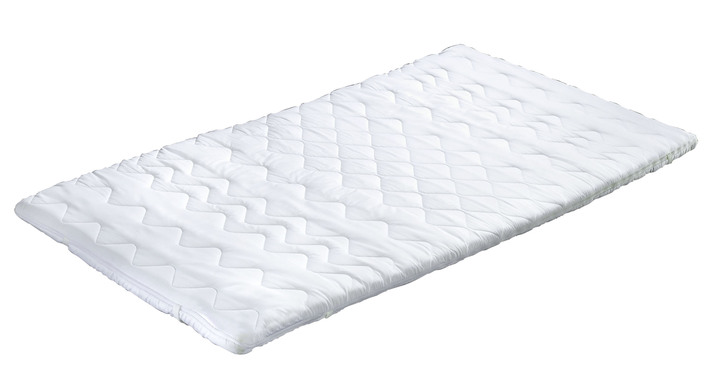 Matratzen & Bettrahmen - f.a.n. Matratzen-Komfortschaumtopper Zugentlastung, in Größe 130 (80/200 cm) bis 138 (180/200 cm), in Farbe WEISS Ansicht 1