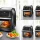 Kochen & Grillen - Digitale Heißluft-Fritteuse mit Grillfunktion – Farbe SCHWARZ – Ansicht 2 Kochen & Grillen - Digitale Heißluft-Fritteuse mit Grillfunktion, in Farbe ROT – Farbe SCHWARZ – Ansicht 2