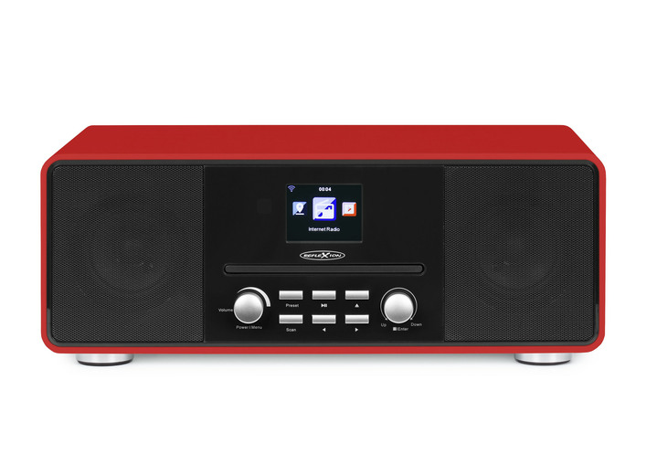 Modern - Reflexion HRA19INT Stereoanlage mit Internet-Radio, in Farbe ROT Ansicht 1
