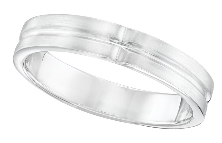 ohne Steine / mit Zirkonia - Damenring aus Platin , in Größe 160 bis 220, in Farbe  Ansicht 2