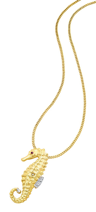 - Seepferdchen-Anhänger, in Farbe  Ansicht 2