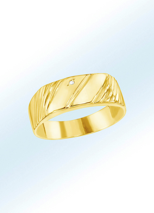 Ringe - Edler Herrenring mit Diamant, in Größe 180 bis 240, in Farbe
