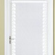 Heimtextilien - Fenster- oder Türbehang aus Jacquard, in Größe 309 (Fensterbehang, 2er-Set H 80xB40 cm) bis 349 (Türbehang H180xB90 cm), in Farbe WEISS