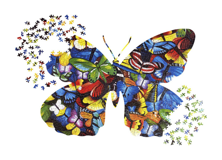 - Puzzle aus 1000 Teilen, in Farbe BUNT, in Ausführung Puzzle Schmetterling