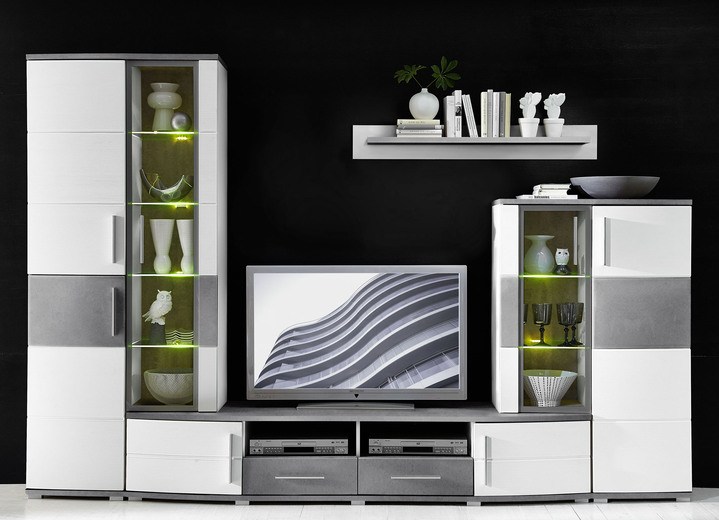 Wohnwand Mit Led Beleuchtung Und Schubladen Mit Softclose Wohnzimmer Brigitte Hachenburg
