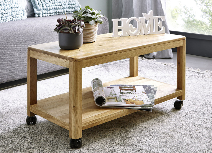 Kleinmöbel - Beistellwagen aus geöltem Massivholz, in Farbe WILDEICHE, in Ausführung klein Ansicht 4