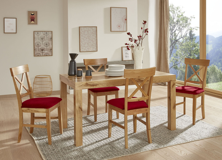 - Hochwertige Esszimmermöbel, in Farbe WILDEICHE-ROT, in Ausführung Stühle, 2er-Set Ansicht 2