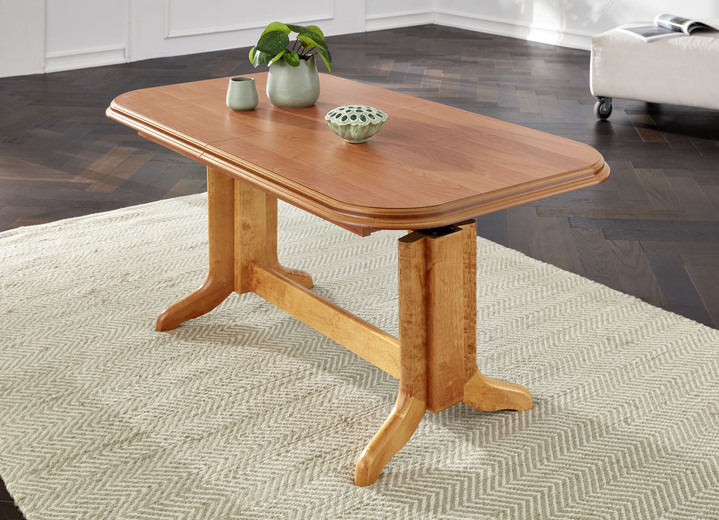 Couchtische - Couchtisch mit Gestell aus massivem Buchenholz, in Farbe ERLE Ansicht 1