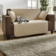 Wohnaccessoires - Wohnaccessoires aus hochwertigem Chenille – Farbe SAND – Ansicht 3 Wohnaccessoires - Wohnaccessoires aus hochwertigem Chenille, in Größe 101 (Sesselschoner, 50x150 cm) bis 905 (Kissenbezüge, 2er-Set, 40x40 cm), in Farbe CREME – Farbe SAND – Ansicht 3
