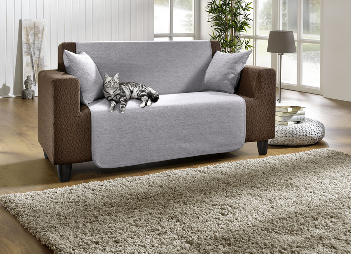 Wohnaccessoires - Wohnaccessoires aus hochwertigem Chenille Ansicht 12 Wohnaccessoires - Wohnaccessoires aus hochwertigem Chenille, in Größe 101 (Sesselschoner, 50x150 cm) bis 905 (Kissenbezüge, 2er-Set, 40x40 cm), in Farbe CREME Ansicht 12