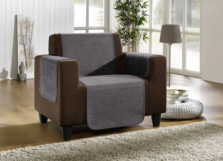 Wohnaccessoires - Wohnaccessoires aus hochwertigem Chenille Ansicht 20 Wohnaccessoires - Wohnaccessoires aus hochwertigem Chenille, in Größe 101 (Sesselschoner, 50x150 cm) bis 905 (Kissenbezüge, 2er-Set, 40x40 cm), in Farbe CREME Ansicht 20