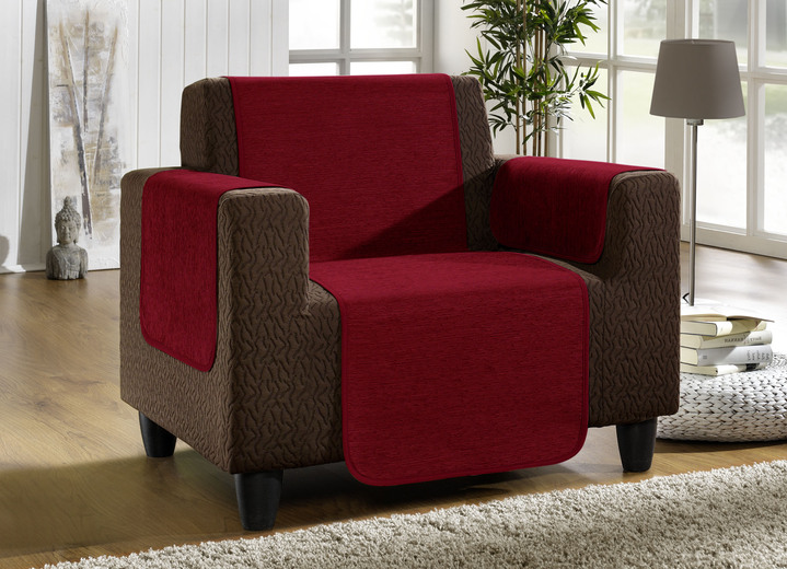 Wohnaccessoires - Unempfindliche Sessel-,Couch- und Armlehnenschoner aus Chenille Ansicht 10 Wohnaccessoires - Unempfindliche Sessel-,Couch- und Armlehnenschoner aus Chenille, in Größe 101 (Sesselschoner, 50x150 cm) bis 905 (2 Kissenbezüge, 40x 40 cm), in Farbe CREME Ansicht 10