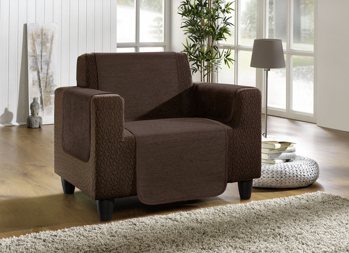 Wohnaccessoires - Wohnaccessoires aus hochwertigem Chenille Ansicht 13 Wohnaccessoires - Wohnaccessoires aus hochwertigem Chenille, in Größe 101 (Sesselschoner, 50x150 cm) bis 905 (Kissenbezüge, 2er-Set, 40x40 cm), in Farbe CREME Ansicht 13
