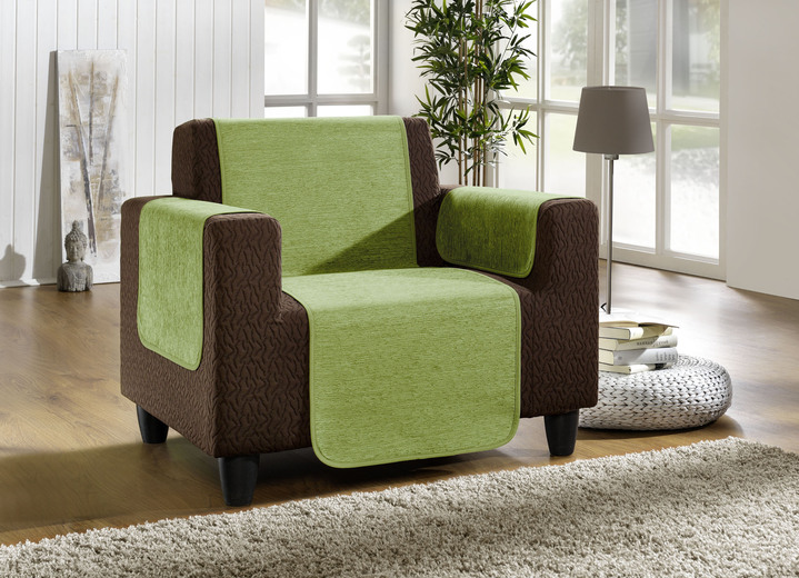 Wohnaccessoires - Wohnaccessoires aus hochwertigem Chenille, in Größe 101 (Sesselschoner, 50x150 cm) bis 905 (Kissenbezüge, 2er-Set, 40x40 cm), in Farbe TERRA Ansicht 8