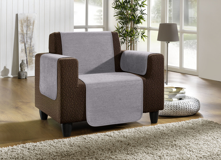 Wohnaccessoires - Wohnaccessoires aus hochwertigem Chenille Ansicht 10 Wohnaccessoires - Wohnaccessoires aus hochwertigem Chenille, in Größe 101 (Sesselschoner, 50x150 cm) bis 905 (Kissenbezüge, 2er-Set, 40x40 cm), in Farbe CREME Ansicht 10