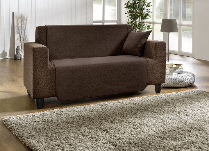 Wohnaccessoires - Wohnaccessoires aus hochwertigem Chenille Ansicht 14 Wohnaccessoires - Wohnaccessoires aus hochwertigem Chenille, in Größe 101 (Sesselschoner, 50x150 cm) bis 905 (Kissenbezüge, 2er-Set, 40x40 cm), in Farbe SAND Ansicht 14