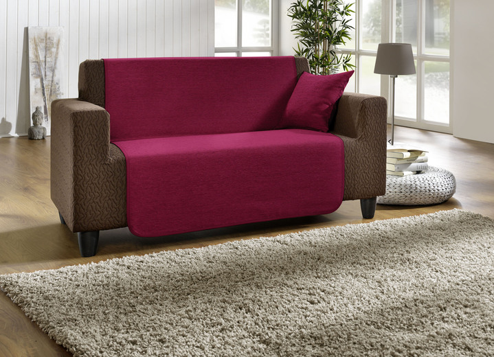 Wohnaccessoires - Wohnaccessoires aus hochwertigem Chenille Ansicht 17 Wohnaccessoires - Wohnaccessoires aus hochwertigem Chenille, in Größe 101 (Sesselschoner, 50x150 cm) bis 905 (Kissenbezüge, 2er-Set, 40x40 cm), in Farbe CREME Ansicht 17