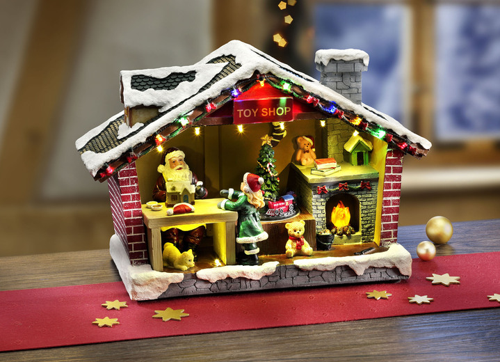 - Beleuchtetes Weihnachtshaus, in Farbe BUNT Ansicht 2