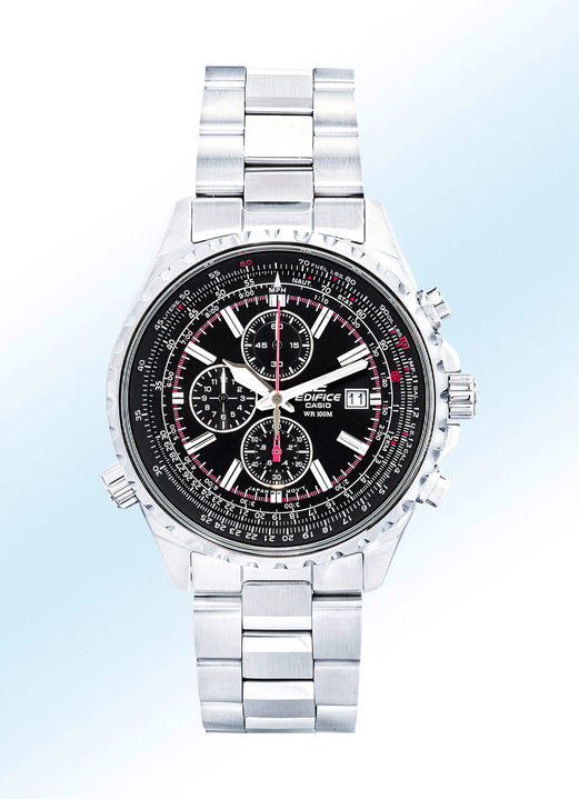 Chronographen - Interessanter Quartz-Chronograph der Marke Casio, in Farbe