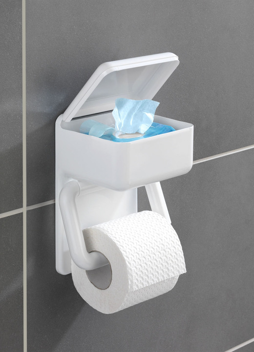 Sonstiges - Toilettenpapierhalter 2-in-1, in Farbe WEISS