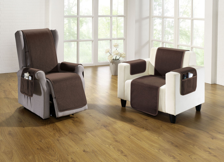Sessel- & Sofaüberwürfe - Wende-Schoner mit Bandeinfassung Ansicht 3 Sessel- & Sofaüberwürfe - Wende-Schoner mit Bandeinfassung, in Größe 100 (Sesselschoner, 50x140 cm) bis 865 (2 Armlehnenschoner, 40x 55 cm), in Farbe GRAU Ansicht 3