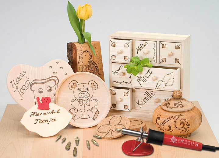 Geschenkideen - Bastelset Brandmalerei, in Farbe BUNT Ansicht 2