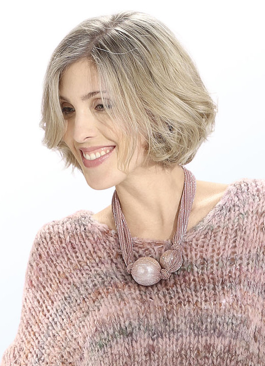 Damen-Modeschmuck - Halskette mit glitzernden Kugeln, in Farbe ALTROSA