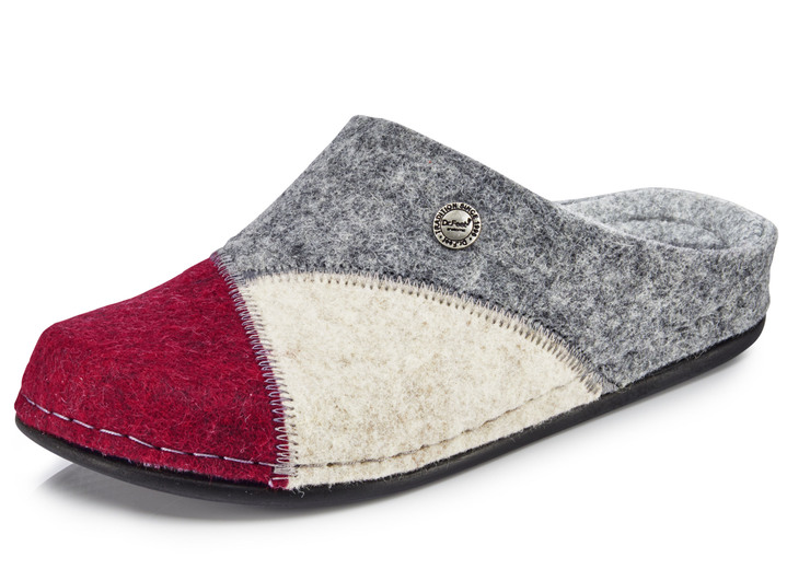 Mode - Laurina, klassische Damen-Hausschuhe, Weite H, mit anatomisch geformtem Fußbett, in Größe 036 bis 042, in Farbe BLAU-TÜRKIS Ansicht 5