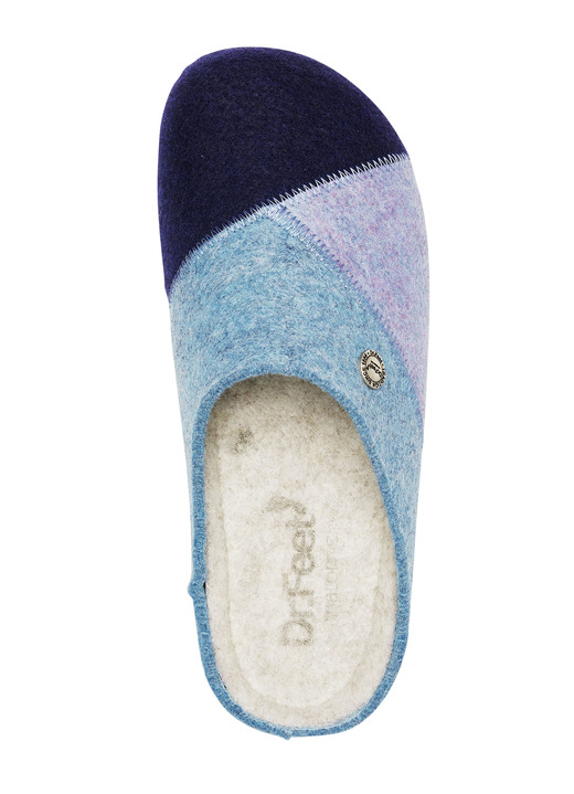 Mode - Laurina, klassische Damen-Hausschuhe, Weite H, mit anatomisch geformtem Fußbett, in Größe 036 bis 042, in Farbe BLAU-TÜRKIS Ansicht 2