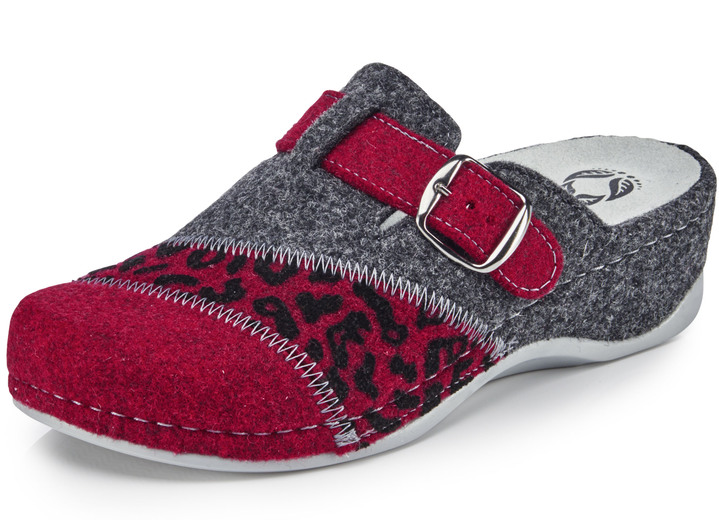 Hausschuhe - Mubb, klassische Damen-Hausschuhe, Weite H, mit herausnehmbarem Fußbett, in Größe 036 bis 042, in Farbe BEIGE Ansicht 6