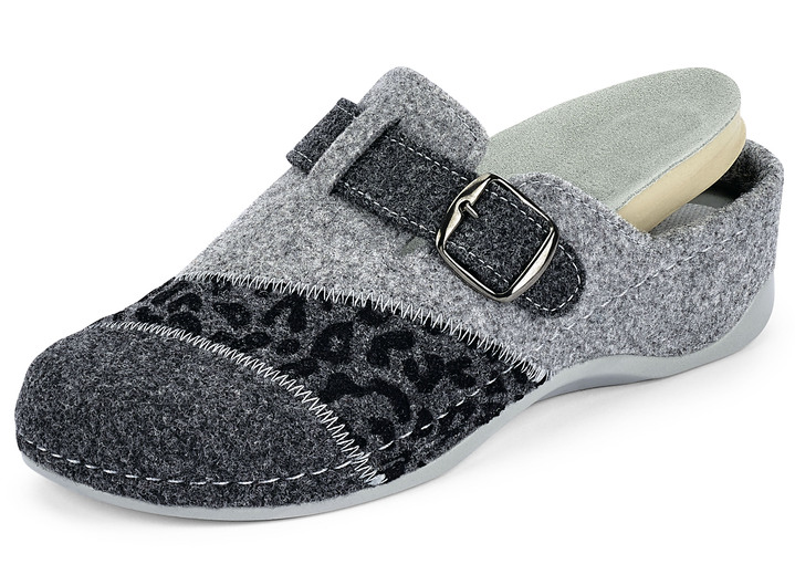 Hausschuhe - Mubb, klassische Damen-Hausschuhe, Weite H, mit herausnehmbarem Fußbett, in Größe 036 bis 042, in Farbe BEIGE Ansicht 5