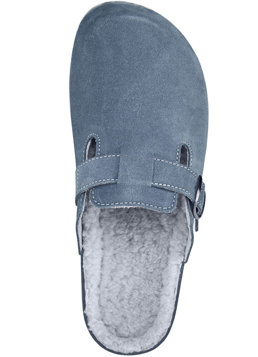 Hausschuhe - Mubb, klassische Damen-Hausschuhe, Weite H, mit Lammfell, in Größe 036 bis 042, in Farbe SCHWARZ Ansicht 8