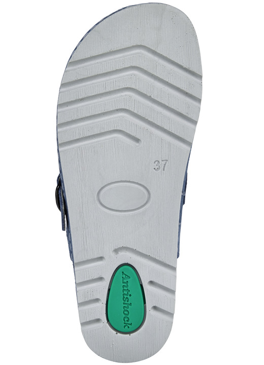 Hausschuhe - Mubb, klassische Damen-Hausschuhe, Weite H, mit Lammfell, in Größe 036 bis 042, in Farbe BLEU Ansicht 3