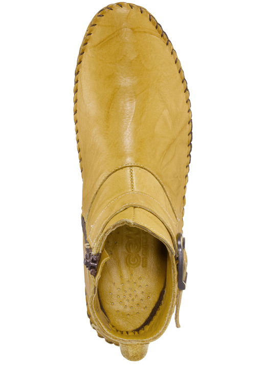 Komfortschuhe - Gemini Mokassin-Stiefelette mit verstellbarer Zierspange, in Größe 035 bis 042, in Farbe MAISGELB Ansicht 3