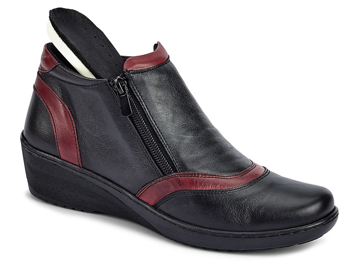 Komfortschuhe - Gemini, bequeme Damen-Boots, Weite H, mit herausnehmbarem Fußbett, in Größe 036 bis 042, in Farbe GRAU-SCHWARZ Ansicht 6