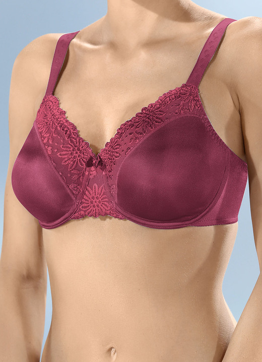 Damenmode -  Triumph-Ladyform Soft-Minimizer-Bügel-BH, in Größe 075 bis 095, in Cup F, in Farbe AUBERGINE Ansicht 3