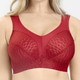 BHs - Miss Mary BH mit strukturierten Cups – Farbe ROT – Ansicht 1 BHs - Miss Mary BH mit strukturierten Cups, in Größe 080 bis 110, in Cup B, in Farbe BEIGE – Farbe ROT – Ansicht 1