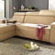 Funktions-Polstermöbel - Polstermöbel mit Bettfunktion und verstellbaren Kopfstützen – Farbe BEIGE Funktions-Polstermöbel - Polstermöbel mit Bettfunktion und verstellbaren Kopfstützen, in Farbe BEIGE, in Ausführung Schlafsofa mit Hocker